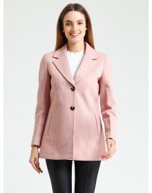  Women  Poly Acrowool  Tweed Coats Pink